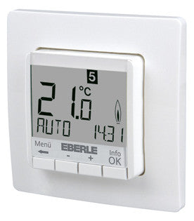 EBERLE Raumthermostat 230V 10A Schließer FIT 3 R / weiß IP30 m.Display