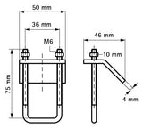 Walraven Trägerklammer RapidRail M6 Edelstahl 1.4401 V4A - für RapidRail | 6587011