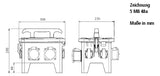 MENNEKES CEE-Kombi Gummi ge IP44 4Steckd EverGUM 70410 2x16A5p400V LS-Schalter