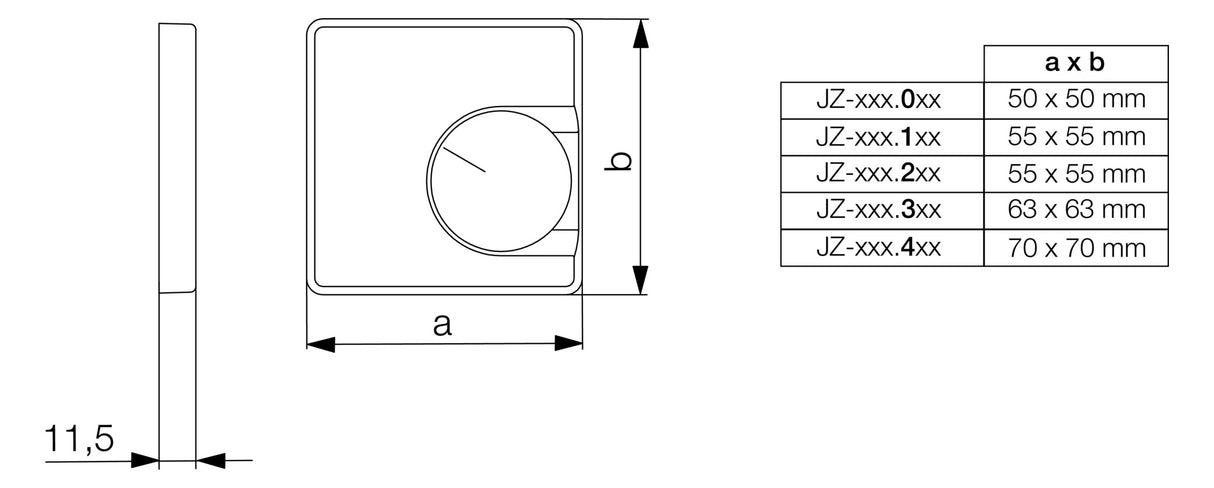 ALRE-IT Zentralplatte Raumtemp rws glz div.Symbole JZ-037.100