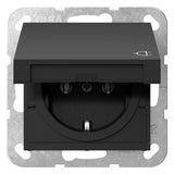 GIRA Steckdose 1f sw mt UP Klappd IP20 System 55 4454005