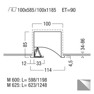 ZUMTOBEL LED-Einbauleuchte 20,1W 4000K MIRAL FEW LED2200-840 M625L LDE 2200lm