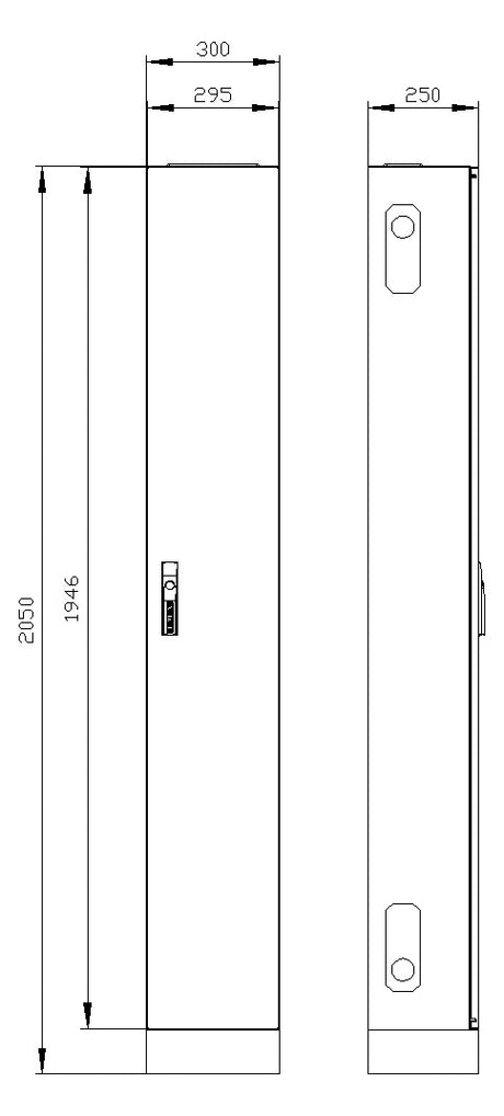 SIEMENS Standgehäuse ST IP55 ET250mm 8GK1333-8KN13 B300xH1950xT250mm geschl