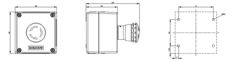 SIEMENS Befehls-/Meldegerät 1f 1tast Kst 3SU1801-0NA00-2AA2 IP68