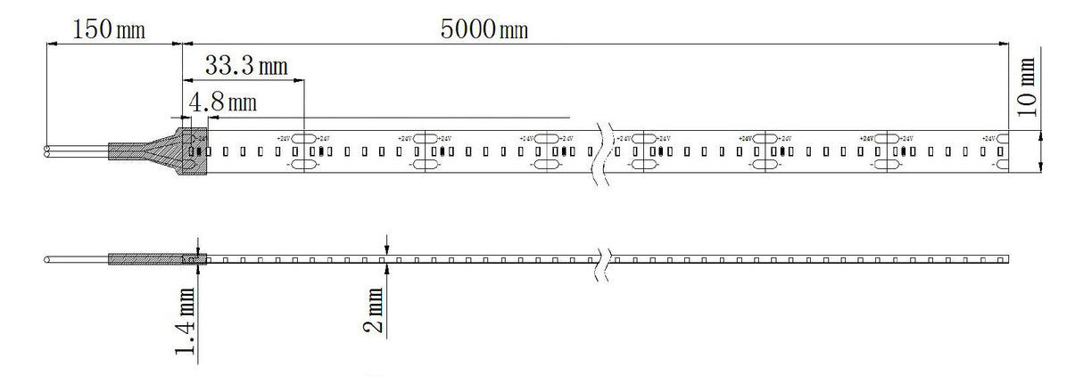 BARTHELME LED-Lichtband 14,4W/m ws 3000K 51540133 231Stk/m IP54 DC 24V