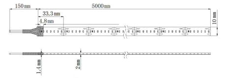 BARTHELME LED-Lichtband 14,4W/m ws 3000K 51540133 231Stk/m IP54 DC 24V