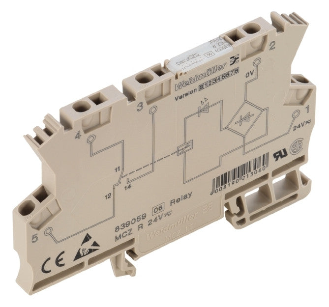 WEIDMÜLLER Schaltrelais 1W IP20 Federzug MCZ R 24VDC 6x63,2x91mm