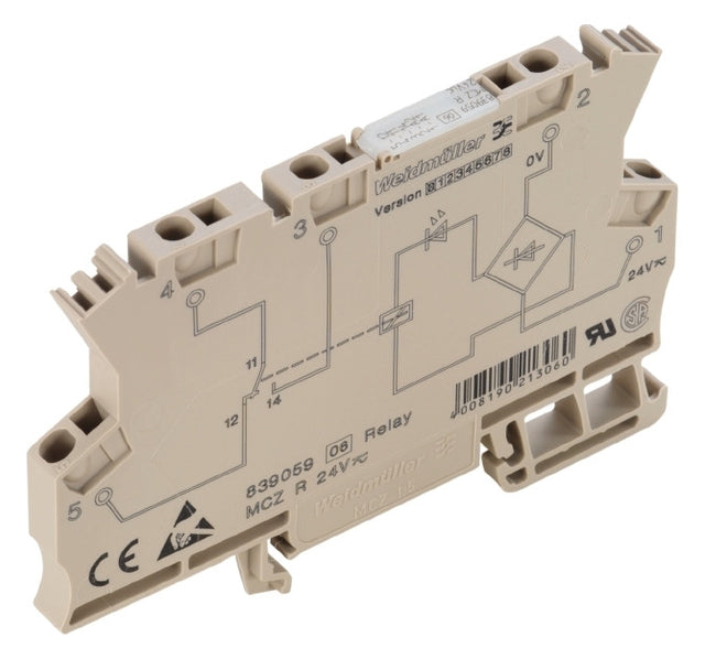 WEIDMÜLLER Schaltrelais 1W IP20 Federzug MCZ R 24VDC 6x63,2x91mm