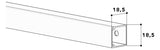 GGK Leitungsführungskanal Kst stgr unbeh LFG 20x20 17x18x2000mm RAL7030