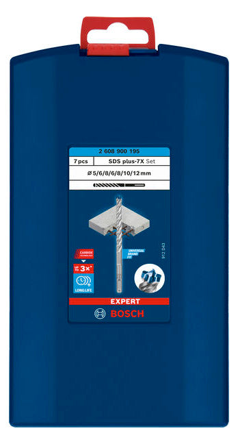 BOSCH-EW Bohrerset 7tlg  5-12mm 7xBeton SDS plus-7X 7pc Box