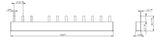 SIEMENS Phasenschiene 4ph 18mm 210mm 80A 5ST3654 16qmm Stift isol