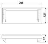 BETTERMANN Endstück LF-K 205x121mm li/re PLM EP 1220 FS ST hfr vz f.Funkterh
