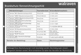 WALRAVEN Kennzeichnungsschild Pacifyre 105x148x1 f. Wand u. Decke beidseitig