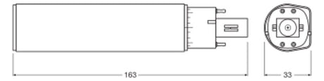 LEDVANCE LED-Röhrenlampe G24q-3 10W ws E DULUX LED D/E26 HF & AC MAINS V 10W 3000