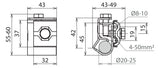 DEHN SE Anschlussklemme V4A  25 8-10mm AK 8.10 AQ4 50 TE20 25 V4A unbeh