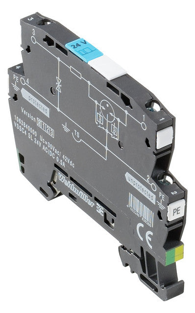 WEIDMÜLLER Ableiter Typ3 24VAC 34VDC VSSC4 SL 24VAC/DC 0.5A 0,5A TS35 Klemme