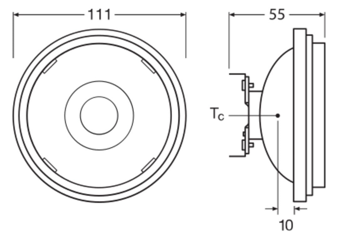 LEDVANCE LED-Reflektorlampe G53 11,7W ws LED AR111 75 24° DIM S 11.7W 940 G5 4000