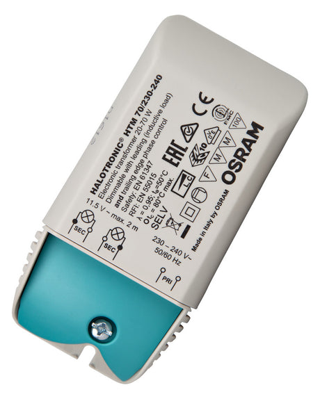 OSRAM Sicherheitstrafo 20-70W 12V gr HTM 70/230-240 108x52x33mm Konv