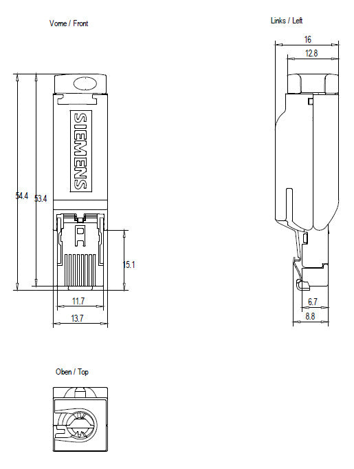SIEMENS Rechtecksteckverbinder Eth 1re 6GK1901-1BB10-2AB0 Schneidkl qmm