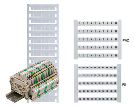 WEIDMÜLLER Klemmenmarkierung ws RM=5mm DEK 5 FWZ 1,3,5-19 1/3/5-19 horiz