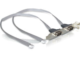 Delock Slotblech 2 x COM Port mit 2 mm Pinabstand