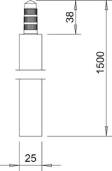 BETTERMANN Staberder 25x1500mm ST f/vz 219 25 ST FT Zapf/Bohrng