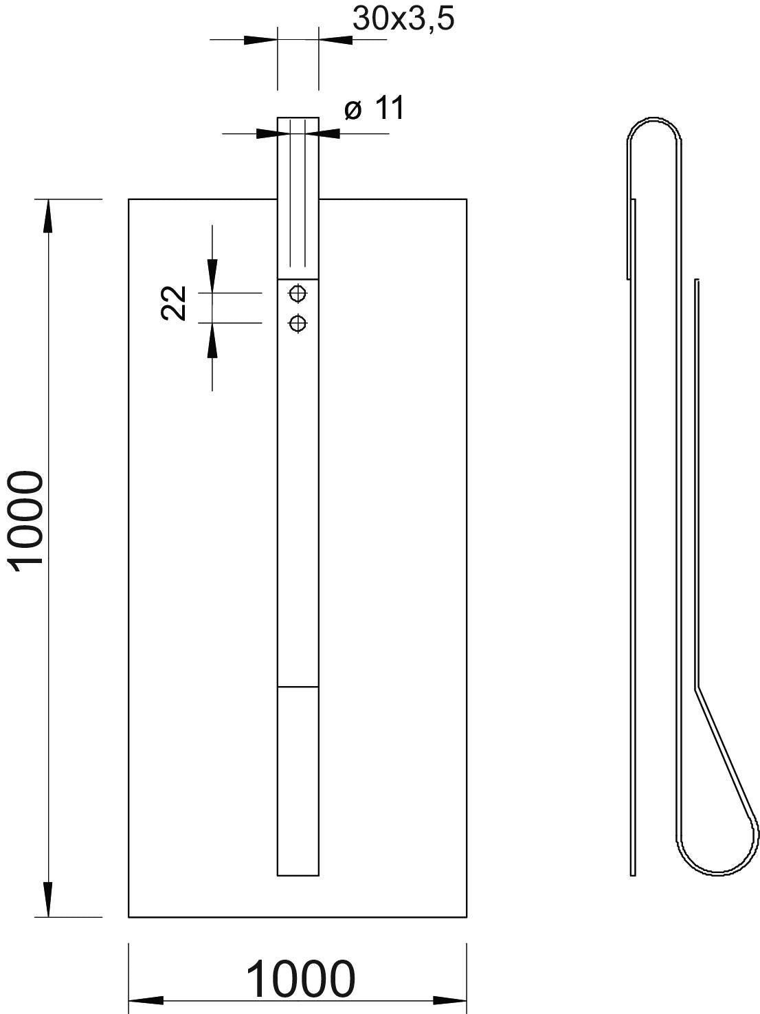 BETTERMANN Erdungsplatte 1000x1000x3mm 1816 F-1000X1000 3000mm ST f/vz