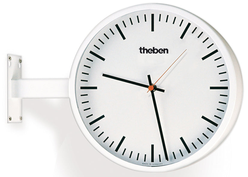 THEBEN Nebenuhr Balken 420mm Metall chr OSIRIA 242 SR KNX dpls
