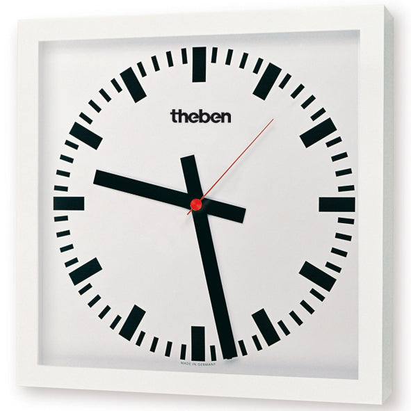 THEBEN Nebenuhr Balken 100x400mm Metall OSIRIA 251 BQ KNX ws eins