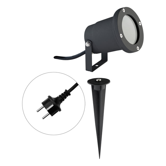 EVN Wegeleuchte HV35W IP54 GU10 sw alu 545239 Kst_opal