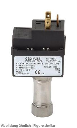 Klein-Pressostat Alco CS3-WPS 46/42 HD-Wächter,fest eingestellt,DWK/PSH,CO2