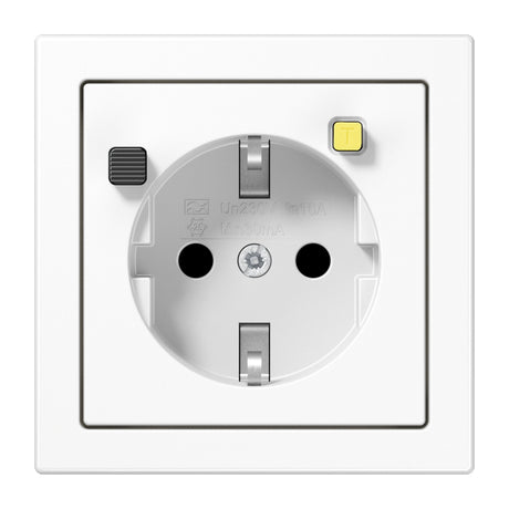 JUNG Fi-Steckdose 1f aws glz UP m.BS LS 5520.30 WW IP20 vert