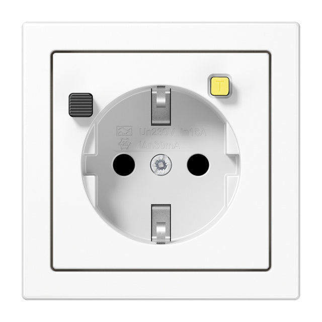 JUNG Fi-Steckdose 1f aws glz UP m.BS LS 5520.30 WW IP20 vert