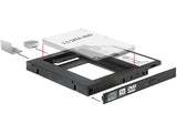 Delock Slim SATA 5.25″ Einbaurahmen (13 mm) für 1 x 2.5″ SATA HDD bis 9,5 mm