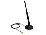 Delock WLAN 802.11 b/g/n Antenne RP-SMA 4 dBi omnidirektional Gelenk ULA100 1 m mit magnetischem Standfuß