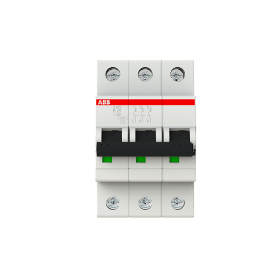 ABB LS-Schalter B25A, 3-pol., 6kA