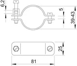 BETTERMANN Erdungsrohrschelle Cu 39-43mm 942 43 unbeh 1f 1,5-16qmm