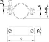 BETTERMANN Erdungsrohrschelle Cu 44-49mm 942 49 unbeh 1f 1,5-16qmm