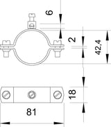 BETTERMANN Erdungsrohrschelle ST g/vz 1f 925 1 1/4 40,4-42,4mm 1,5-16qmm