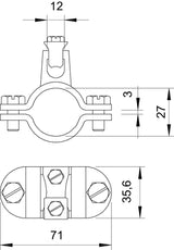 BETTERMANN Erdungsrohrschelle ST 24-27mm 952 Z 3/4 f/vz 1f 16-70qmm