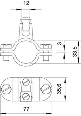 BETTERMANN Erdungsrohrschelle ST f/vz 1f 952 Z 1 30,5-33,5mm 16-70qmm - Ansicht 2