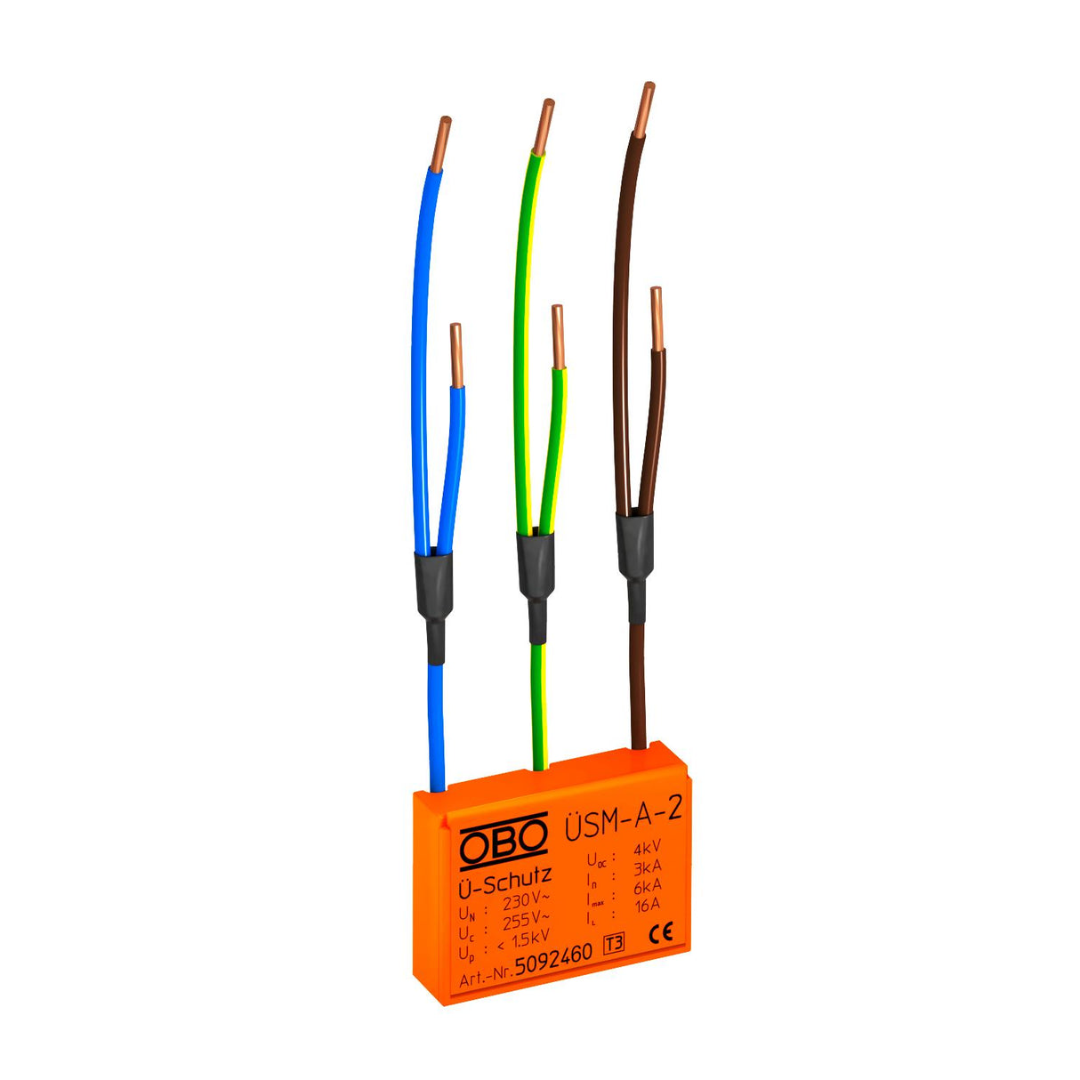 BETTERMANN Überspannungsschutzgerät 3kA ÜSM-A-2 230VAC 1,5kV 1,5kVa-e 1,3kVa-a
