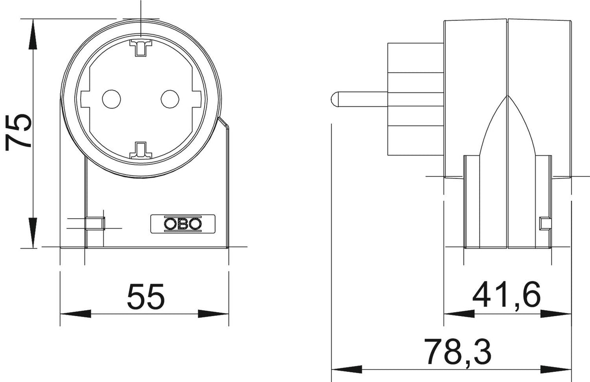 BETTERMANN Überspannungsschutz 230VAC FC-D 1,5kV Adapter opt 3kV