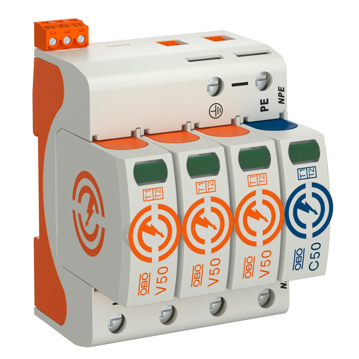 BETTERMANN Kombi-Ableiter TS35 5p 230VAC V50-3+NPE+FS-280 1,3kV Fernsign 4TE