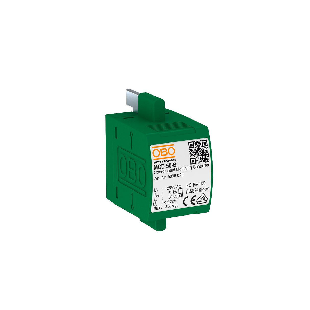 BETTERMANN Blitzstromableiter TN TN-C TN-S TT 230VAC 1,3kV 2TE Basiselem 25kA