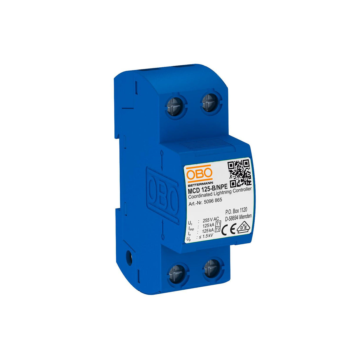 BETTERMANN Blitzstromableiter TN 230VAC TN-S TT 1,3kV 2TE TS35 0,1kA TN-C-S