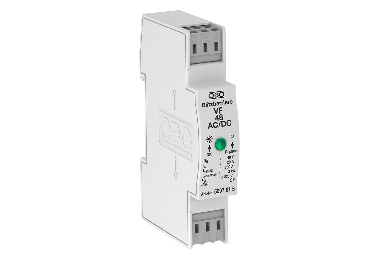 BETTERMANN Überspannungsschutz 48VAC 3p VF48-AC/DC 48VDC 0,22kV TS35 opt