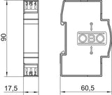 BETTERMANN Ableiter Typ3 0-19VAC 0-28VDC FRD 24 0,2A TS35 Klemme 60Va-a 600Va-e