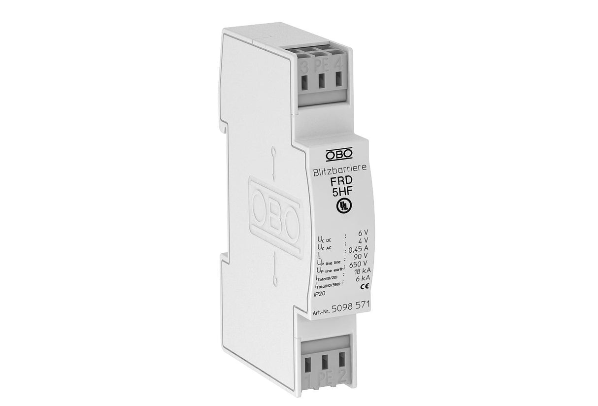 BETTERMANN Ableiter Typ3 0-4VAC 0-6VDC FRD 5 HF 0,45A TS35 Klemme 90Va-a