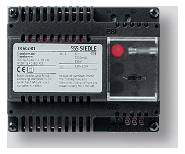 SIEDLE Lade-Netzteil 12V AC syst.unabh TR 602-01 IP20